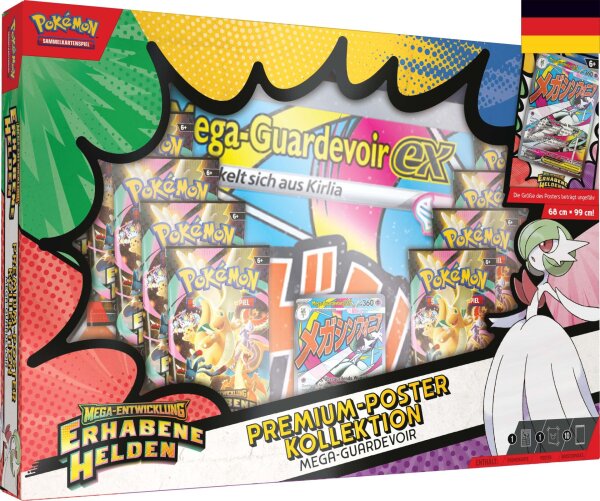Pokemon Mega Entwicklung ME02.5 - Erhabene Helden - Poster Premium Kollektion Mega Guardevoir ex - Deutsch