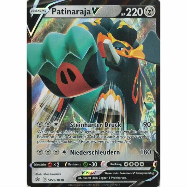 Patinaraja V SWSH030 Black Star Promo Pokemon Deutsch NM/Mint
