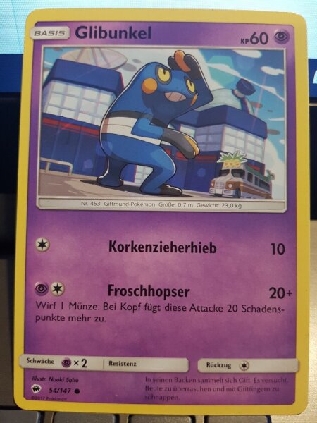 Pokemon Glibunkel 54/147 Deutsch NM/Mint