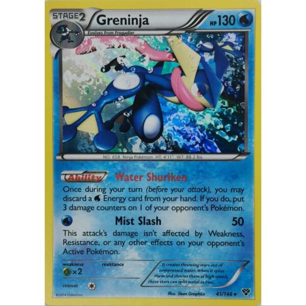 Pokemon Greninja 41/146 Holo  - XY Basis Set - Englisch NM
