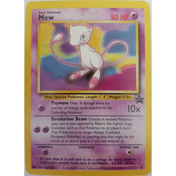 Pokemon Mew 8 Promo - Wizards of the Coast League - NM/Mint - Englisch
