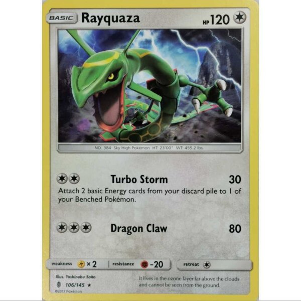 Pokemon Rayquazza 106/145  -  Englisch NM