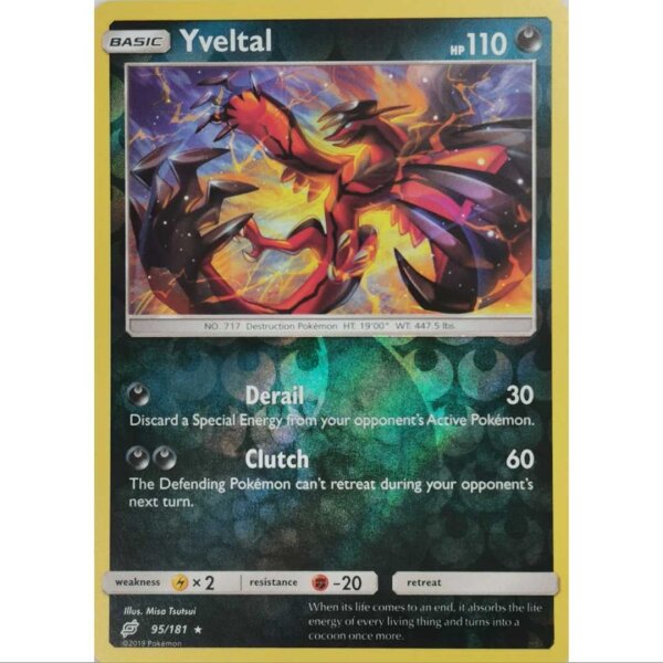 Pokemon Yvetal 95/181  Reverse Holo - Team UP - Englisch NM/Mint