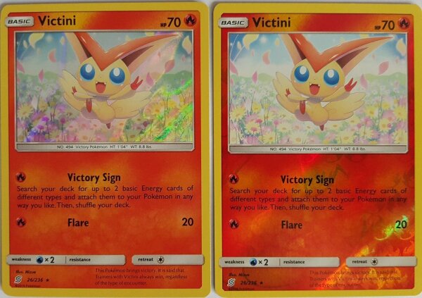 Victini 26/236 Holo/ Reverse Holo - 2er Set- Unified Minds - EN NM