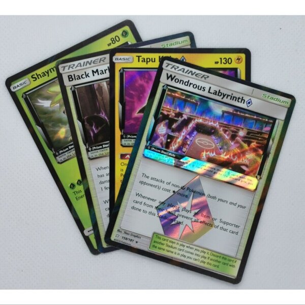 4er Set  Shaymin 10/181-T. Koko 51/181- B. Market 134/181 -W. Labyrinth 158/181
