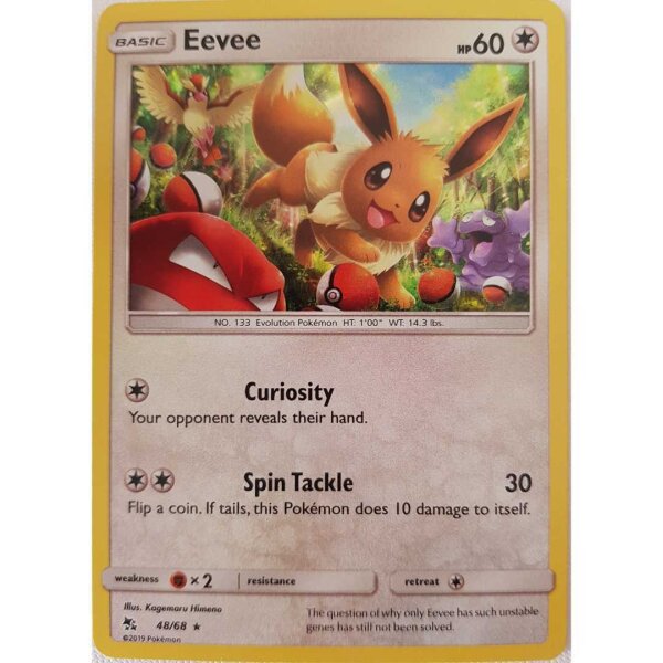 Eevee 48/68 Holo Rare - Hidden Fates - Englisch NM