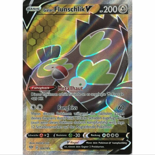 Flunschlik V - 184/189 SWSH03 - Full Art Ultra Rare Holo Pokemon DE NM