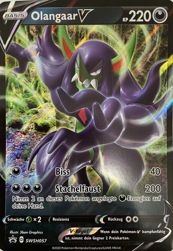 XXL Karte Olangaar V SWSH057 Holo Promo Pokemon  Deutsch