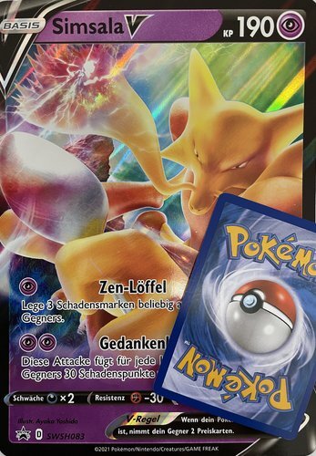XXL Karte Simsala V  SWSH083 Promo Pokemon  Deutsch