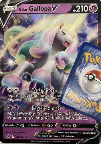 XXL Karte Galoppa V  SWSH111 Promo Pokemon  Deutsch