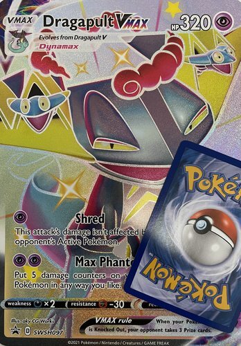 XXL Karte Dragapult Vmax  SWSH097 Promo Pokemon  Englisch