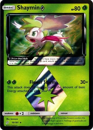 Shaymin Prisma 10/181 Prism Star Holo Team UP Englisch Boosterfrisch