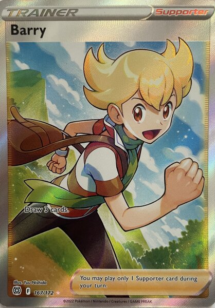 Barry  167/172  Full Art Ultra  Rare Pokemon Englisch