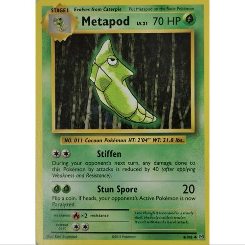 Metapod 4/108 Common XY  Evolution Englisch NM