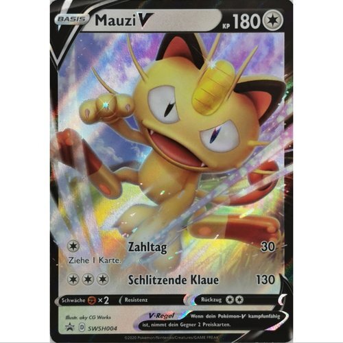 Mauzi V SWSH004 Black Star Promo Pokemon Deutsch NM
