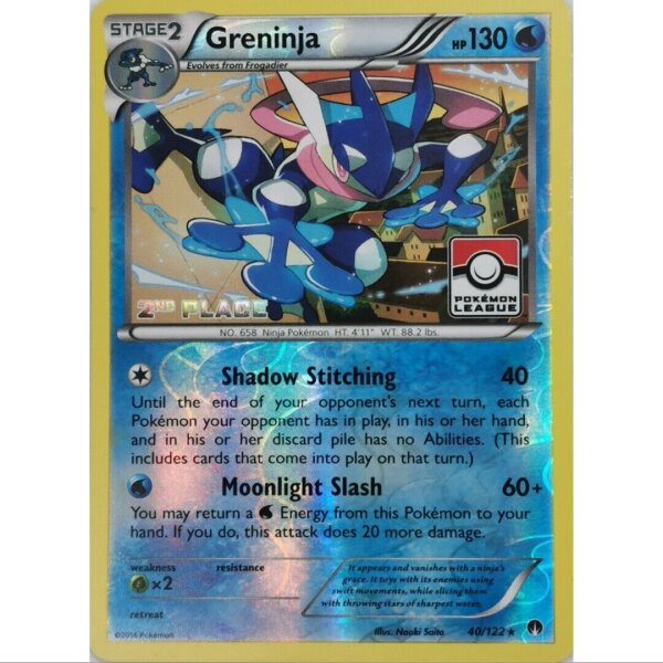 Greninja 40/122 2nd Place Pokemon League Englisch NM
