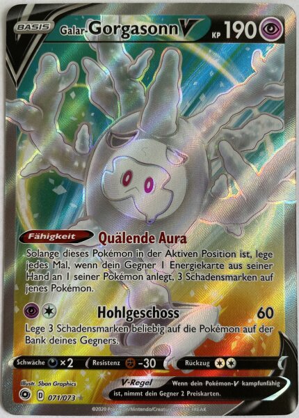 Gorgasonn - 071/073 Full Art Ultra Rare Pokemon Weg des Champs Deutsch NM/Mint Boosterfrisch