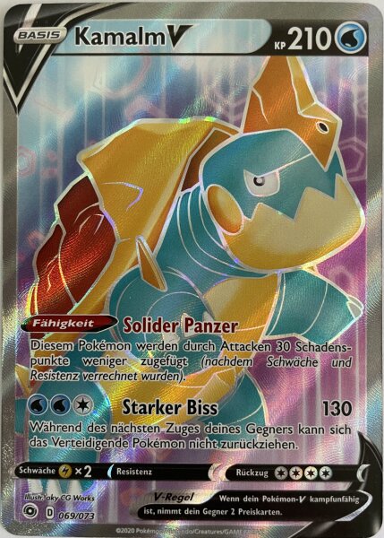 Kamalm V - 069/073 Full Art Ultra Rare Pokemon Weg des Champs Deutsch NM/Mint Boosterfrisch