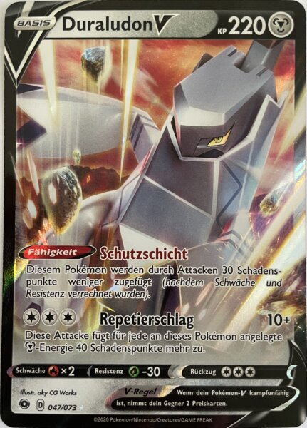 Duraludon V - 047/073 Ultra Rare Pokemon Weg des Champs Deutsch NM/Mint Boosterfrisch