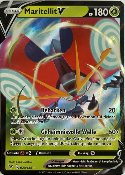 Maritellit V 020/185 Holo Rare Pokemon Farbenschock Deutsch  Boosterfrisch
