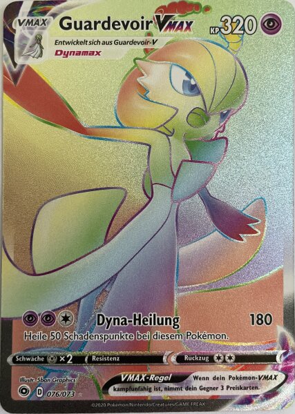 Guardevoir VMAX- 069/073 Rainbow Secret Rare Pokemon Weg des Champs Deutsch Boosterfrisch