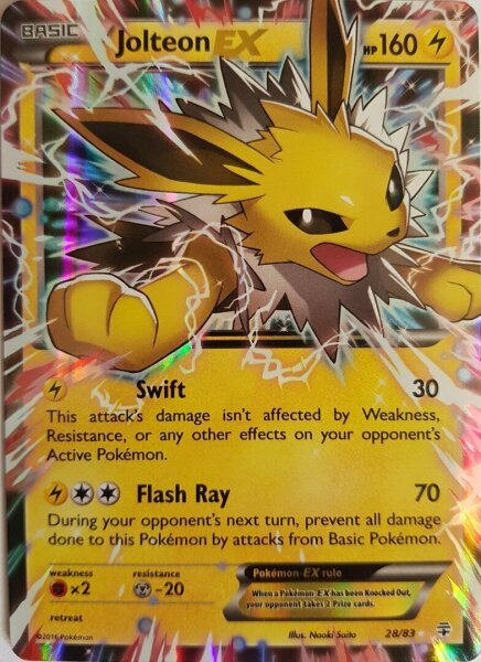 Jolteon EX  28/83 - Ultra Rare - XY Generations - Englisch NM