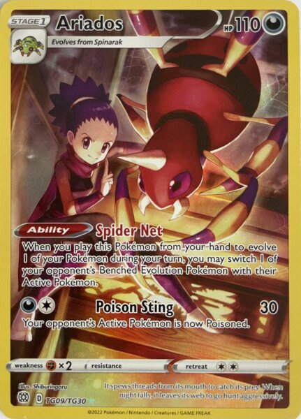 Ariados TG09/TG30 Holo Rare Pokemon Englisch Boosterfrisch