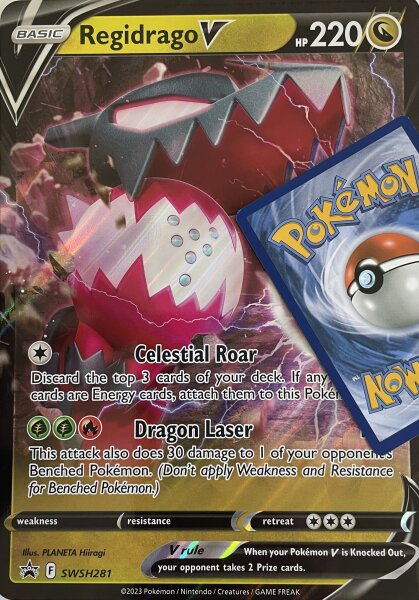 XXL Karte Regidrago V  SWSH281 Promo Pokemon  Englisch