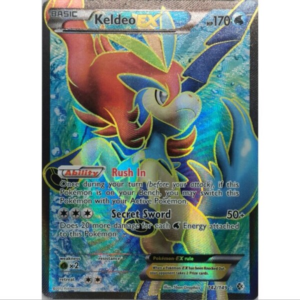 Keldeo EX 142/149 Full Art Utra Rare Pokemon Englisch NM